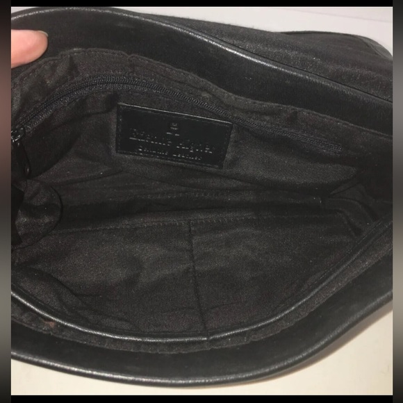 Ettenne Aigner Genuine Leather Shoulder Bag Black Silver Hardware Dark Academia - Picture 11 of 16